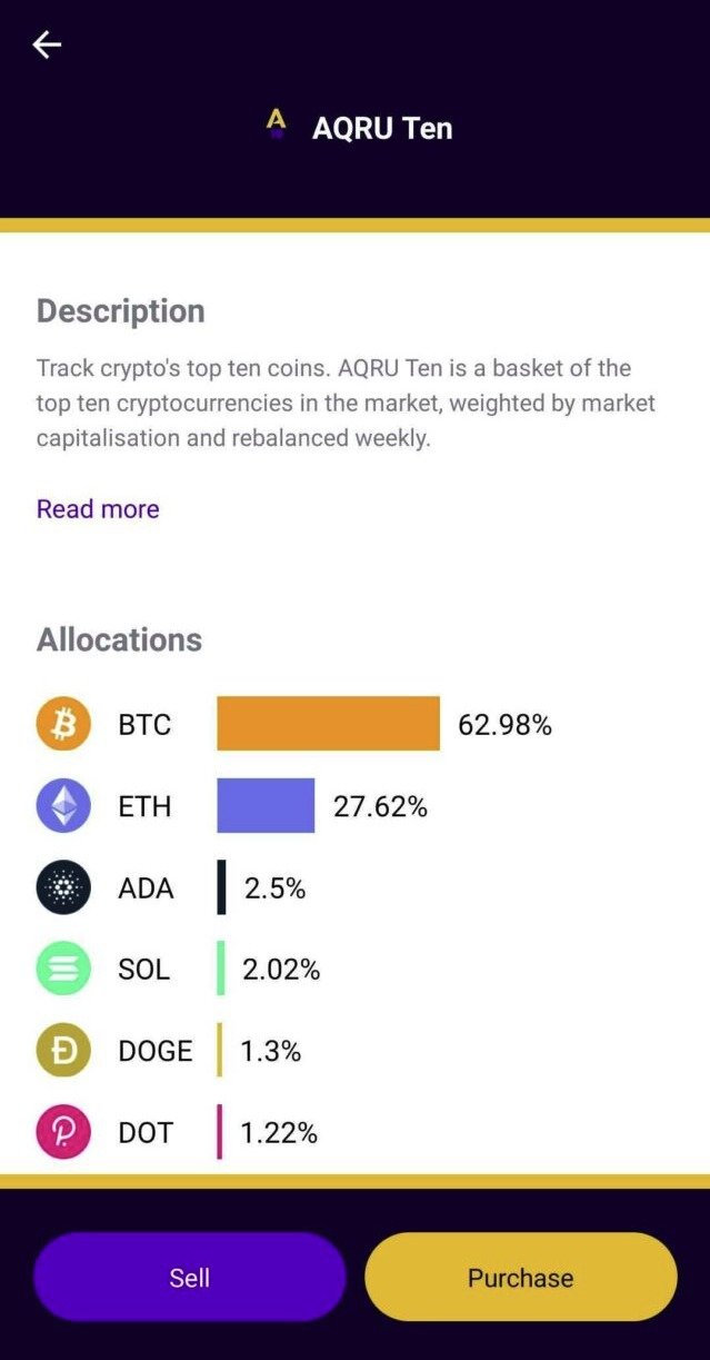 screenshot of the Asset Harbour ten coins